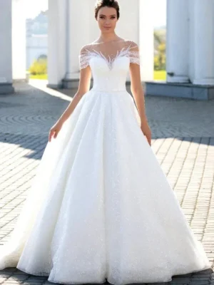 Simple White Dress for Wedding