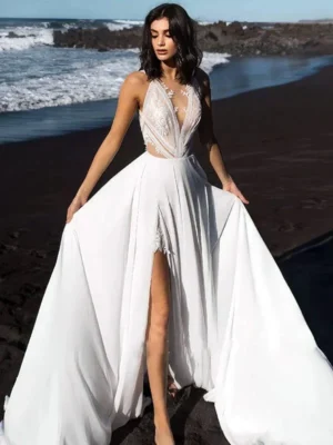 Boho Lightweight Beach Wedding Dress