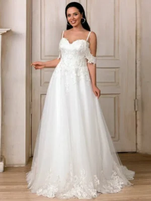Simple Plus Size Wedding Dress