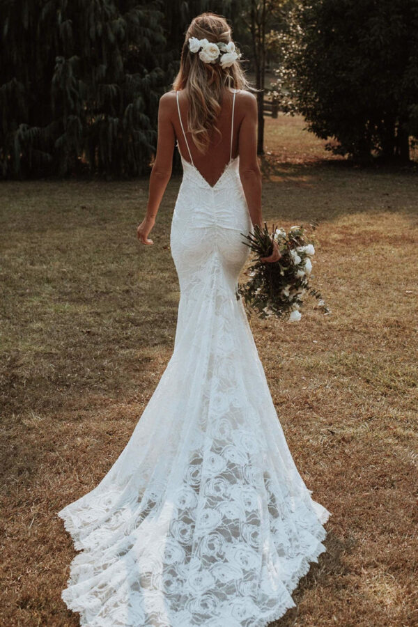 Vintage Boho Chic Wedding Dress - Image 3