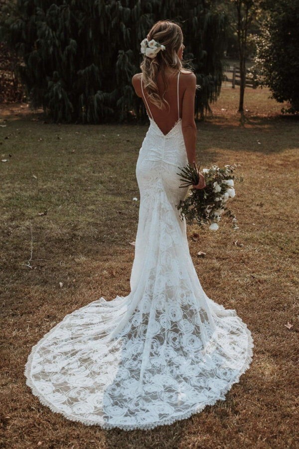 Vintage Boho Chic Wedding Dress - Image 4