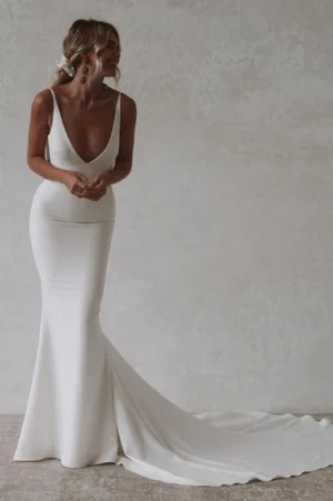 Simple Satin Wedding Dress