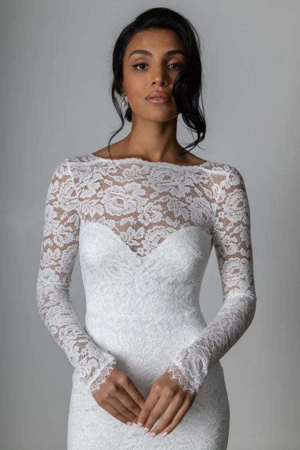 Mermaid Boho Wedding Dress - Image 5