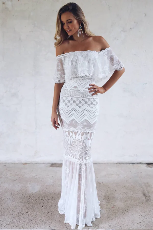 Boho Wedding Dress Lace - Image 2