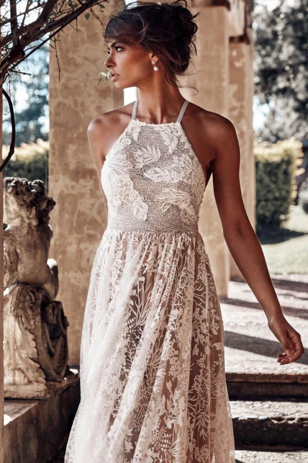 Boho Wedding Lace Dress - Image 3