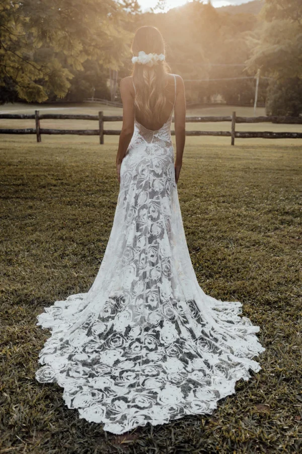 Boho Lace Wedding Dress - Image 2