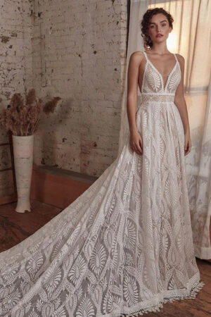 Lace Boho Wedding Dress