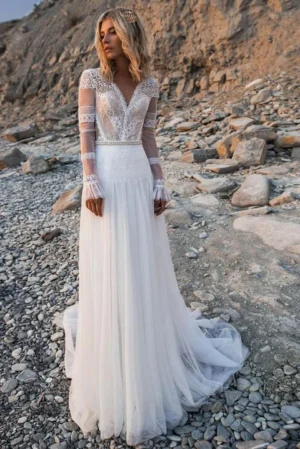 Boho Beach Wedding Dress