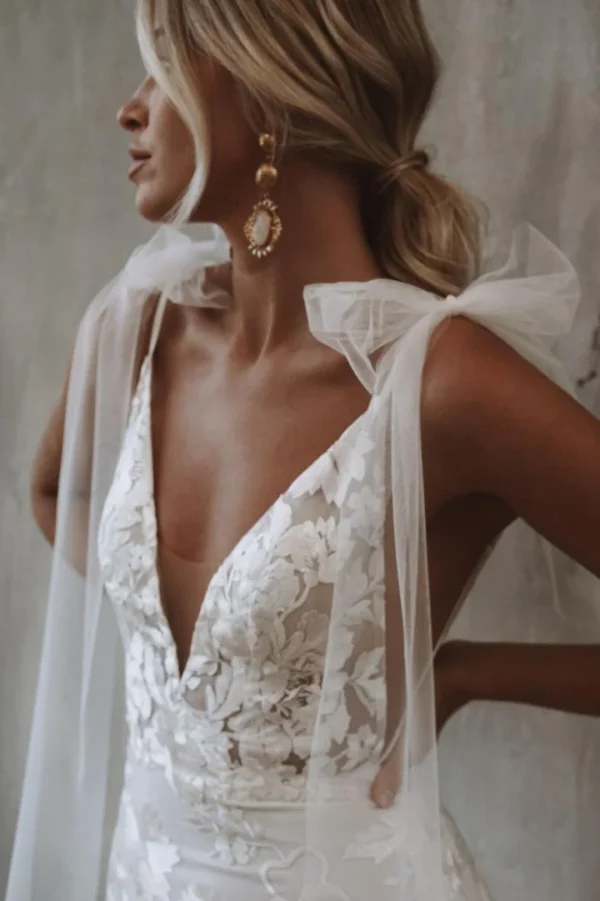 Boho Mermaid Wedding Dress - Image 8