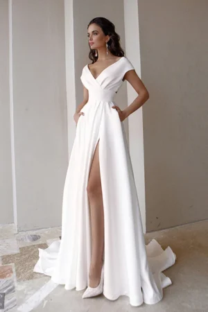 Satin Simple Wedding Dress