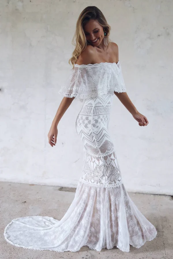 Boho Wedding Dress Lace - Image 3