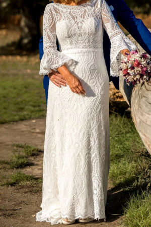 Boho Style Lace Wedding Dress
