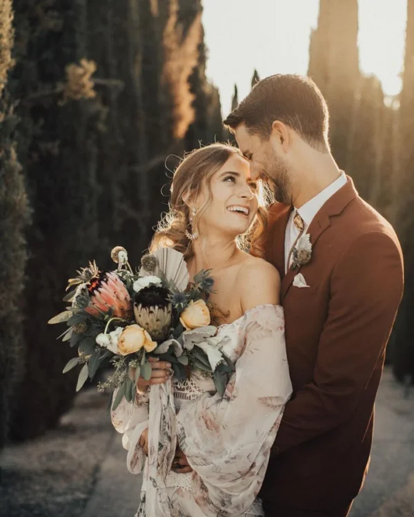 Boho Wedding Dress Floral - Image 4