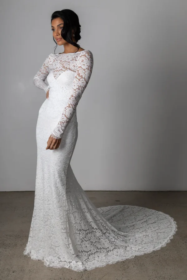 Mermaid Boho Wedding Dress - Image 2