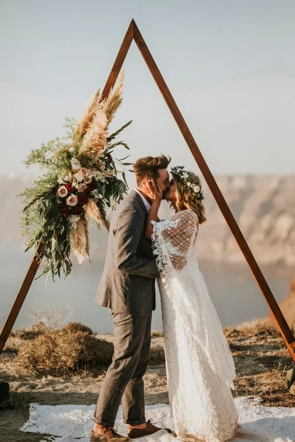 Vintage Boho Lace Wedding Dress - Image 5