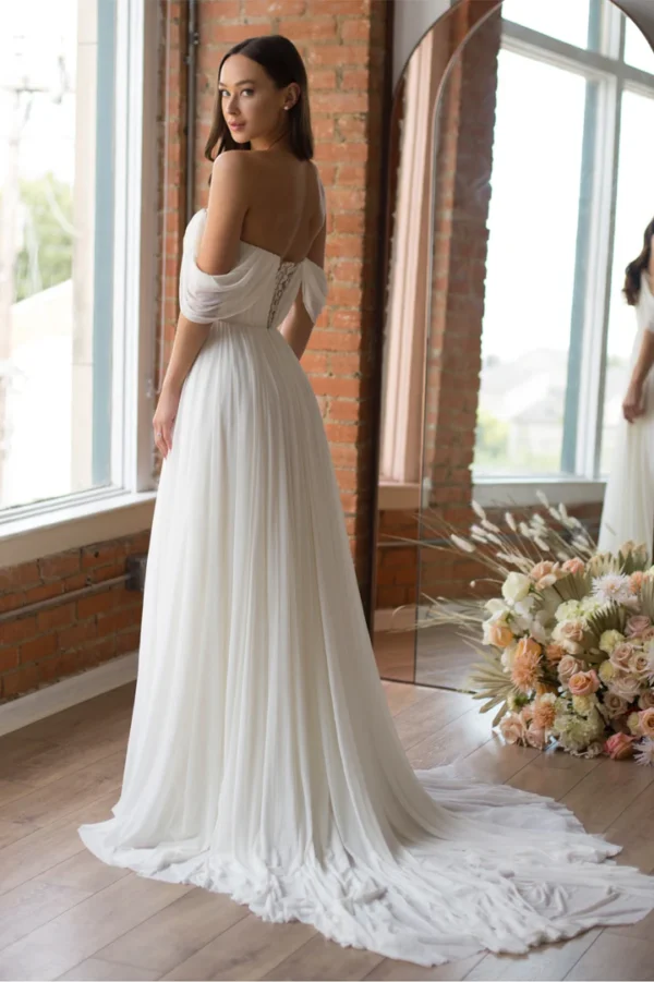 Elegant Simple Wedding Dress - Image 2