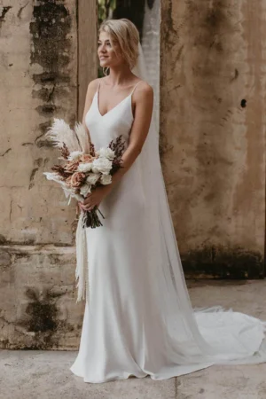 Simple Tulle Wedding Dress