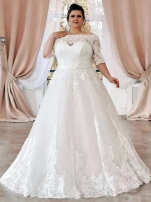 Lace Wedding Dress Plus Size