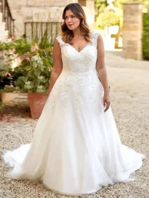 A-Line Wedding Dress Plus Size