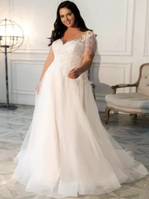 Simple Wedding Dress Plus Size