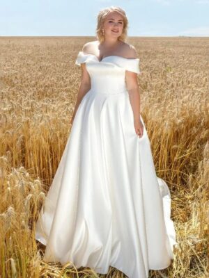 Plus Size White Wedding Dress
