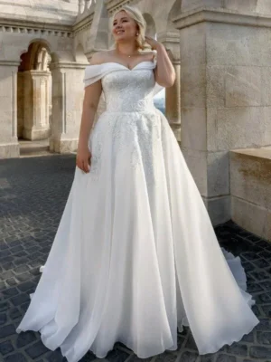 White Wedding Dress Plus Size