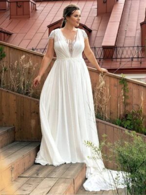 Modern Plus Size Wedding Dress