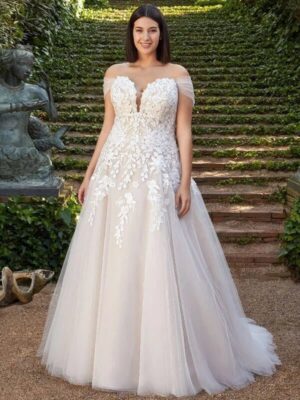 Simple Civil Wedding Dress for Plus Size