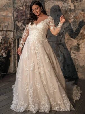 Plus Size Lace Wedding Dress