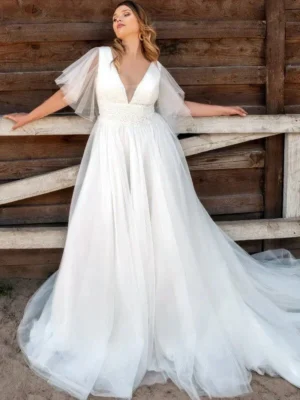 Plus Size Chiffon Wedding Dress