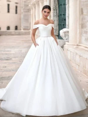 Princess Satin Wedding Dress