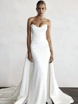 White Mermaid Wedding Dress