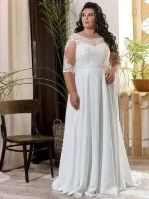 Modern Plus Size Wedding Dress