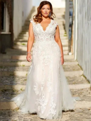 Plus Size Mermaid Wedding Dress