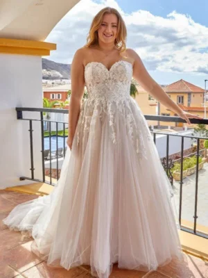 Plus Size Wedding Dress Tulle Skirt