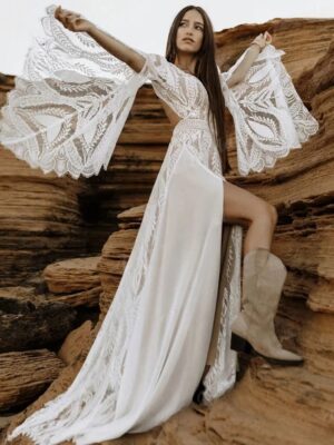 Boho Wedding Dress Luminous Petals