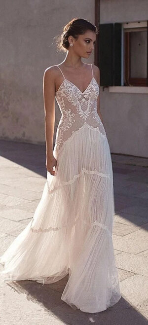 Boho Wedding Dress Velvet Sunrise