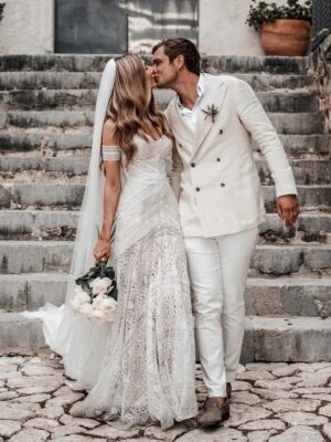 Boho Wedding Dress Pearl Kiss