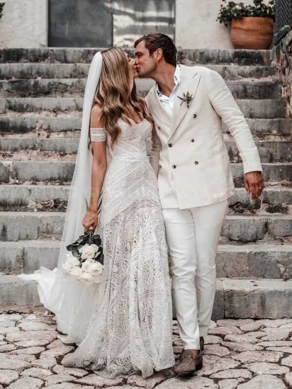 Boho Wedding Dress Pearl Kiss