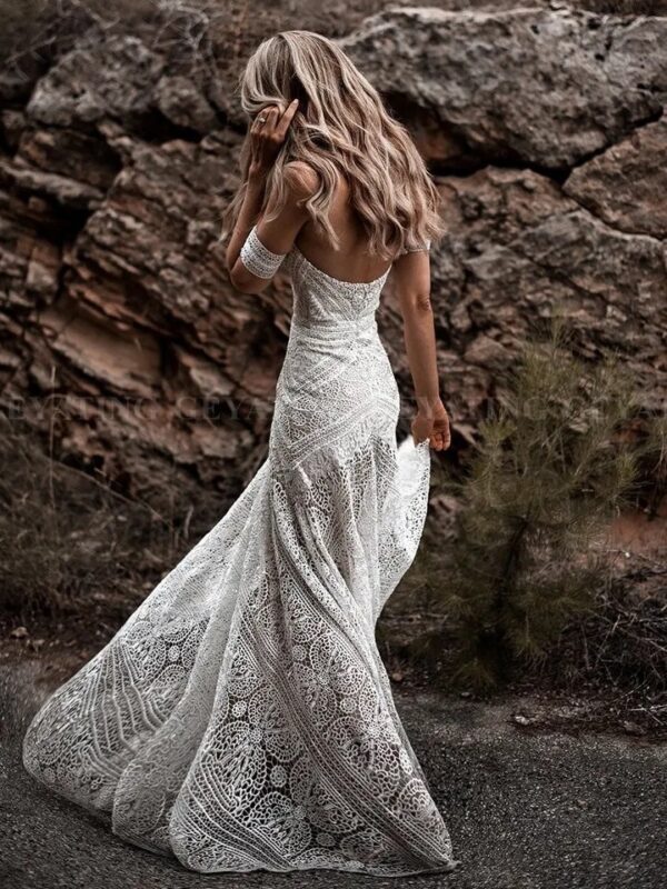 Boho Wedding Dress Pearl Kiss