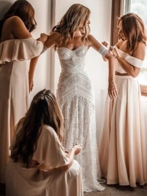 Boho Wedding Dress Pearl Kiss