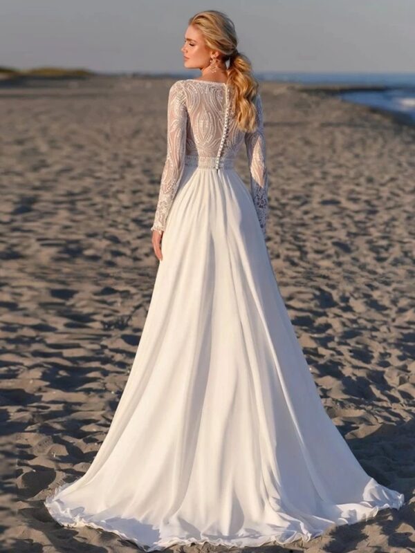 Boho Wedding Dress Halo of Petals