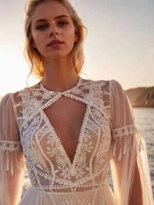 Boho Wedding Dress Petalbound Light