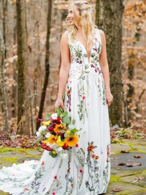 Boho Wedding Dress Echoing Heart