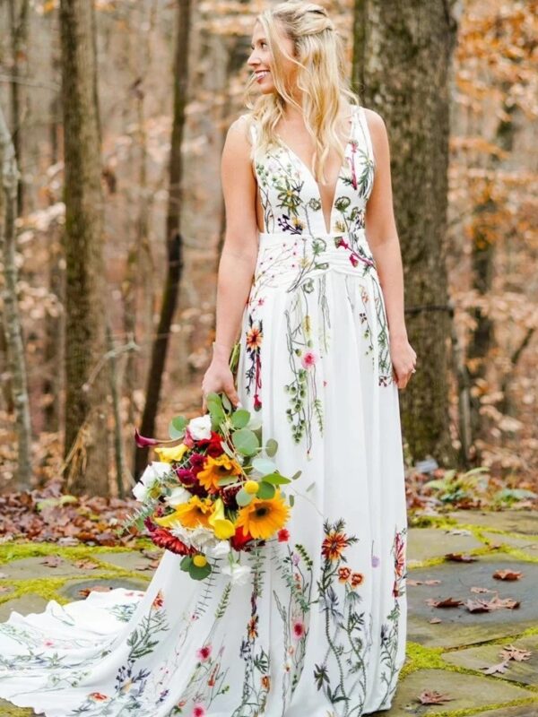 Boho Wedding Dress Echoing Heart