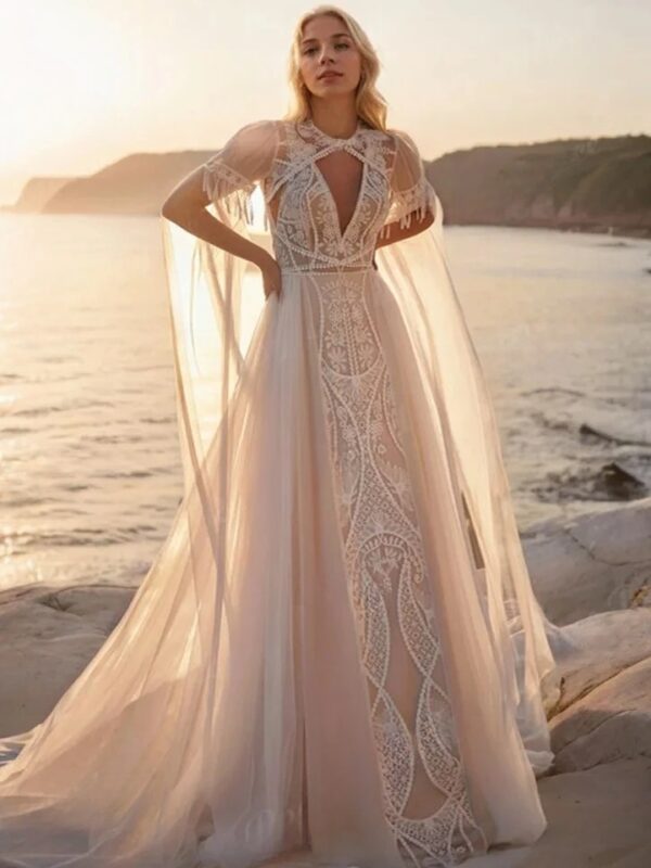 Boho Wedding Dress Petalbound Light