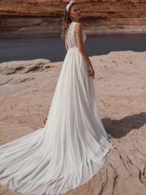 Boho Wedding Dress Sunset Veil