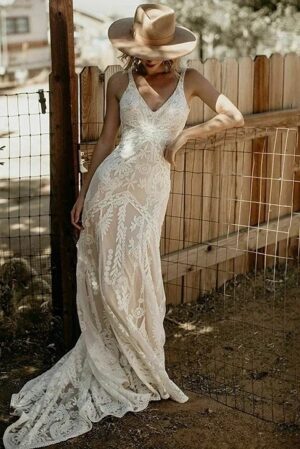 Boho Wedding Dress Petal of Silence
