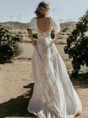 Boho Wedding Dress Lace Horizon