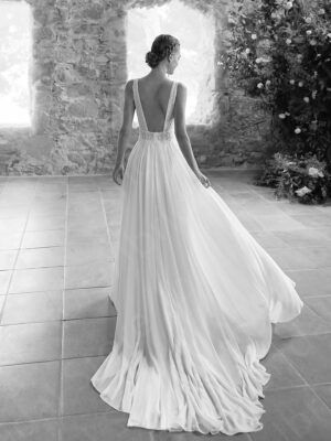 Boho Wedding Dress Floral Veil